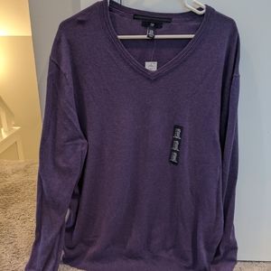 Purple V-Neck Gap Sweater, XXL